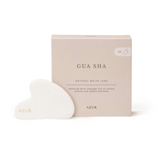 Azur Natural Bodycare BV - Outil de massage facial Gua Sha | Jade blanc - Sentinel Corner
